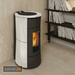 Edilkamin Cherie H 14 Evo Wasserführender Pelletofen Keramik Weiß