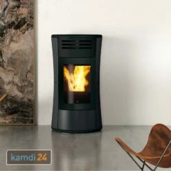 Edilkamin Cherie Up Pelletofen Stahl Dunkelgrau