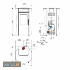 Edilkamin Dania Air Tight Plus Pelletofen Stahl Grau -Angebote Kamdi24 Store edilkamin dania air tight plus pelletofen stahl grau 19225 m 4