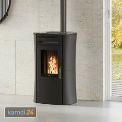 Edilkamin Dania Air Tight Plus Pelletofen Stahl Grau