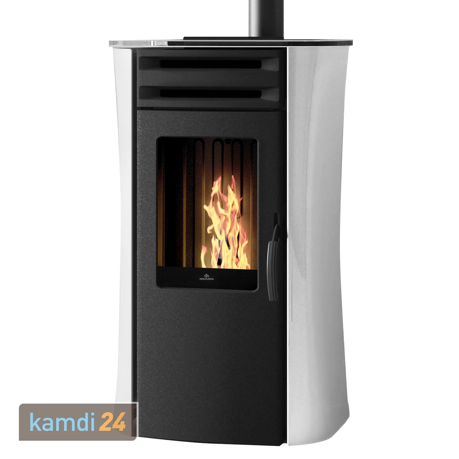 Edilkamin Dania Air Tight Plus Pelletofen Stahl Schwarz / Glas Weiß 4 Edilkamin Dania Air Tight Plus Pelletofen Stahl Schwarz / Glas Weiß – Bild 2