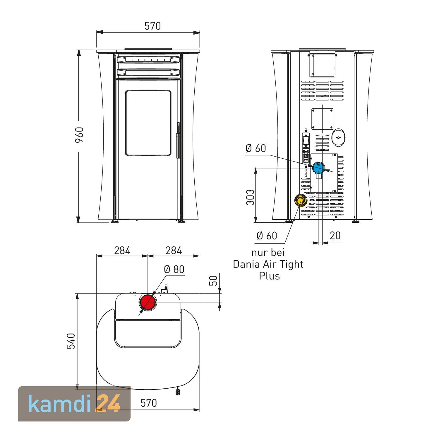Edilkamin Dania Air Tight Plus Pelletofen Stahl Schwarz / Glas Weiß 7 Edilkamin Dania Air Tight Plus Pelletofen Stahl Schwarz / Glas Weiß – Bild 5