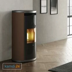 Edilkamin Evia2 Up Pelletofen Glas / Stahl Bronze