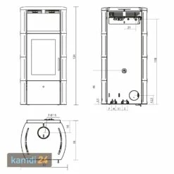 Edilkamin Flamma CS Wasserführender Kaminofen Dunkelgrau -Angebote Kamdi24 Store edilkamin flamma cs wasserfuehrender kaminofen dunkelgrau 8617 m 2