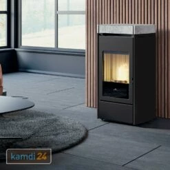 Edilkamin Lena Pelletofen Stahl Schwarz / Naturstein 2022