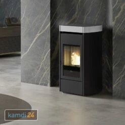 Edilkamin Lena Plus Pelletofen Stahl Schwarz/ Keramik Weiß 2022