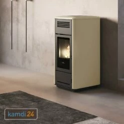 Edilkamin Milla H 12 Up Wasserführender Pelletofen Keramik Pergament