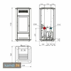 Edilkamin Milla H 15 Up Wasserführender Pelletofen Keramik Weiß -Angebote Kamdi24 Store edilkamin milla h 15 up wasserfuehrender pelletofen keramik weiss 23982 m 4