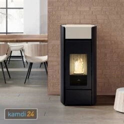 Edilkamin Myrna H 15 Wasserführender Pelletofen Keramik Puder