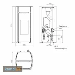 Edilkamin Myrna Pelletofen Keramik Weiß -Angebote Kamdi24 Store edilkamin myrna pelletofen keramik weiss 23619 m 4