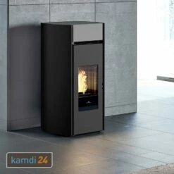 Edilkamin Myrna Q Plus Pelletofen Keramik Grau