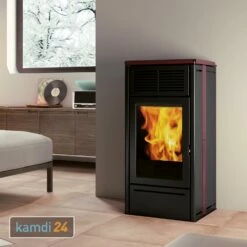 Edilkamin Nara2 Pelletofen Keramik Bordeaux