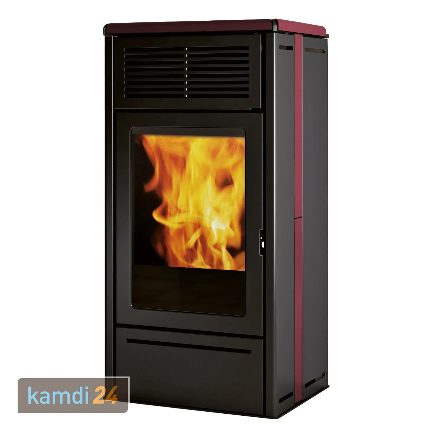 Edilkamin Nara2 Up Pelletofen Keramik Bordeaux 4 Edilkamin Nara2 Up Pelletofen Keramik Bordeaux – Bild 2