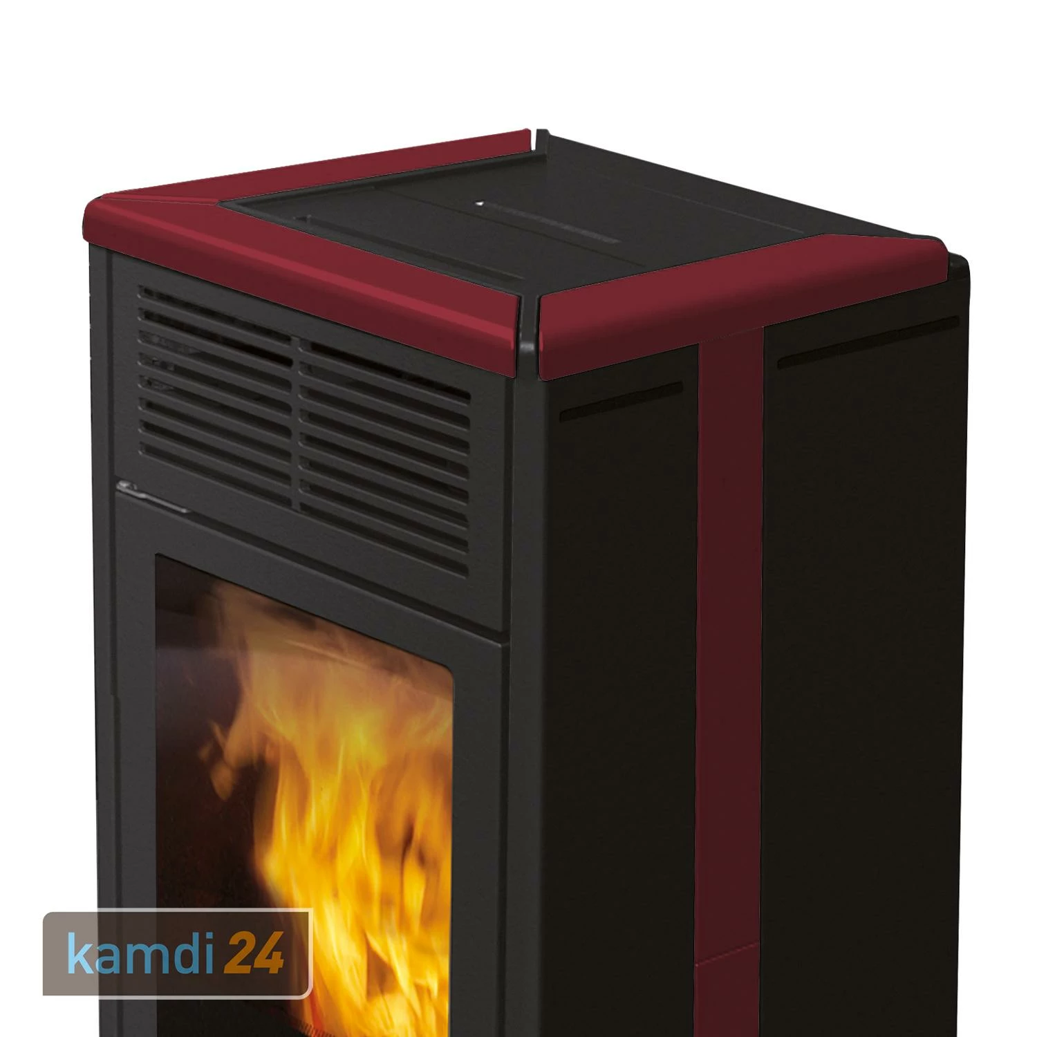 Edilkamin Nara2 Up Pelletofen Keramik Bordeaux 5 Edilkamin Nara2 Up Pelletofen Keramik Bordeaux – Bild 3