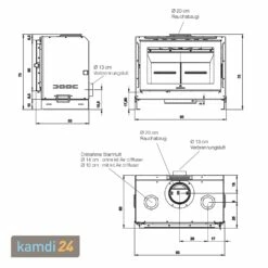 Edilkamin Screen EVO 80/2 Kamineinsatz -Angebote Kamdi24 Store edilkamin screen evo 80 2 kamineinsatz 14950 m 6
