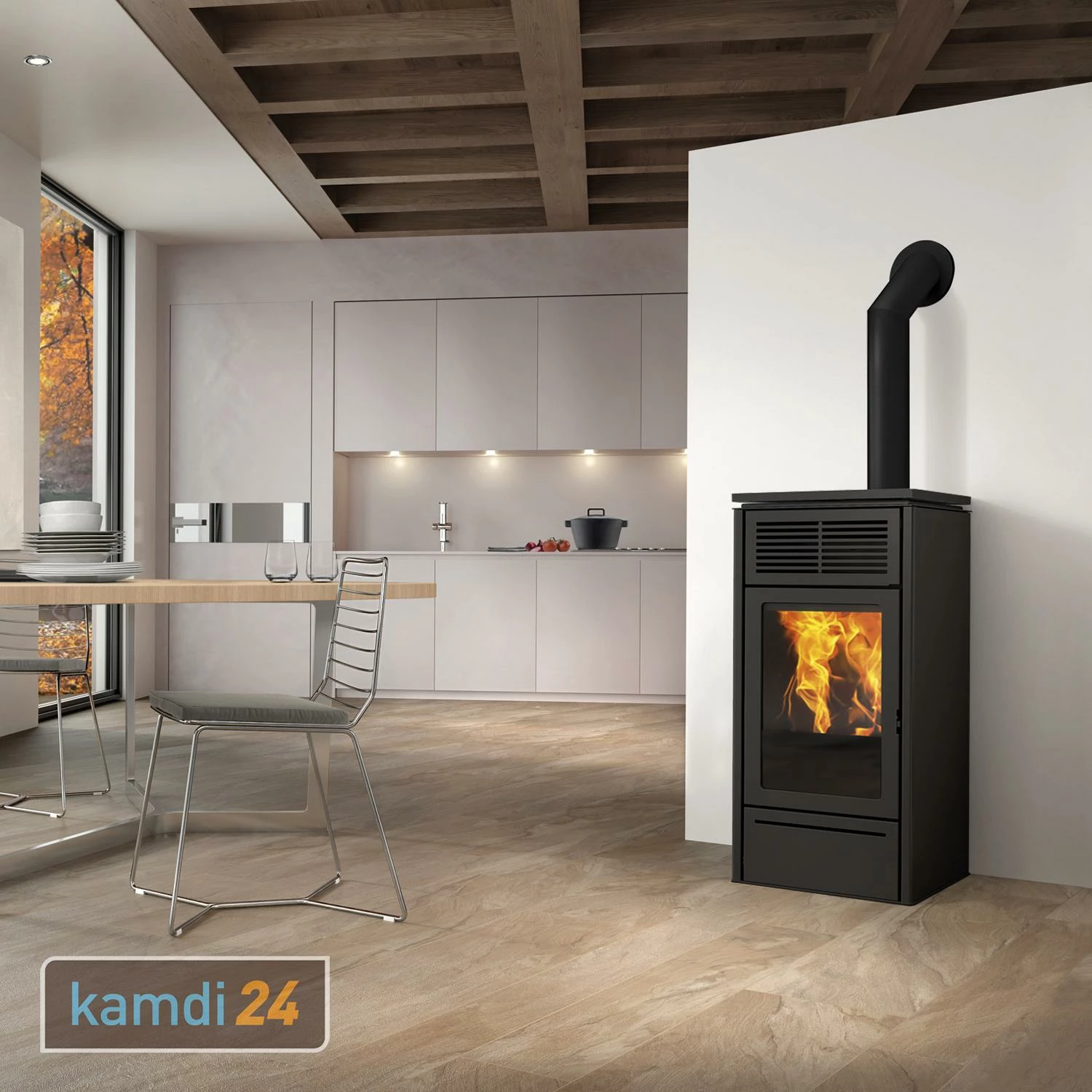 Edilkamin Slide2 7 Up Pelletofen Stahl Schwarz 2022 5 Edilkamin Slide2 7 Up Pelletofen Stahl Schwarz 2022 – Bild 3