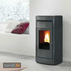 Edilkamin Vyda Air Tight Pelletofen Stahl/Keramik Grau