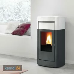 Edilkamin Vyda EVO Pelletofen Keramik Mattweiß