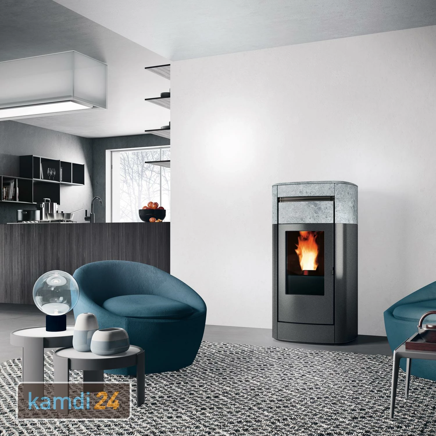 Edilkamin Vyda EVO Pelletofen Naturstein 7 Edilkamin Vyda EVO Pelletofen Naturstein – Bild 5