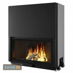 Edilkamin Windo 100 Kamineinsatz Feuerraum Schwarz