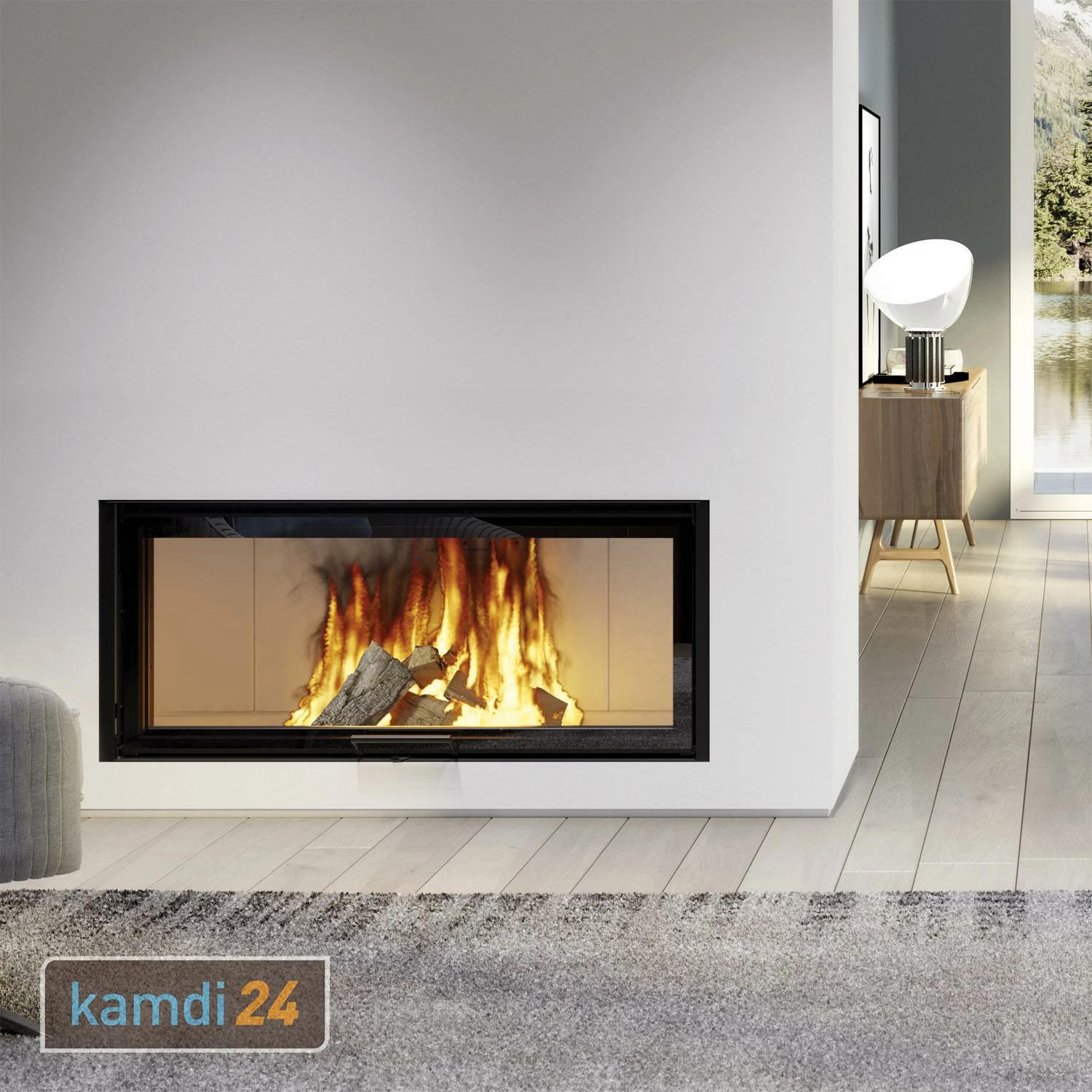 Edilkamin Windo 120 Kamineinsatz Feuerraum Weiß 4 Edilkamin Windo 120 Kamineinsatz Feuerraum Weiß – Bild 2