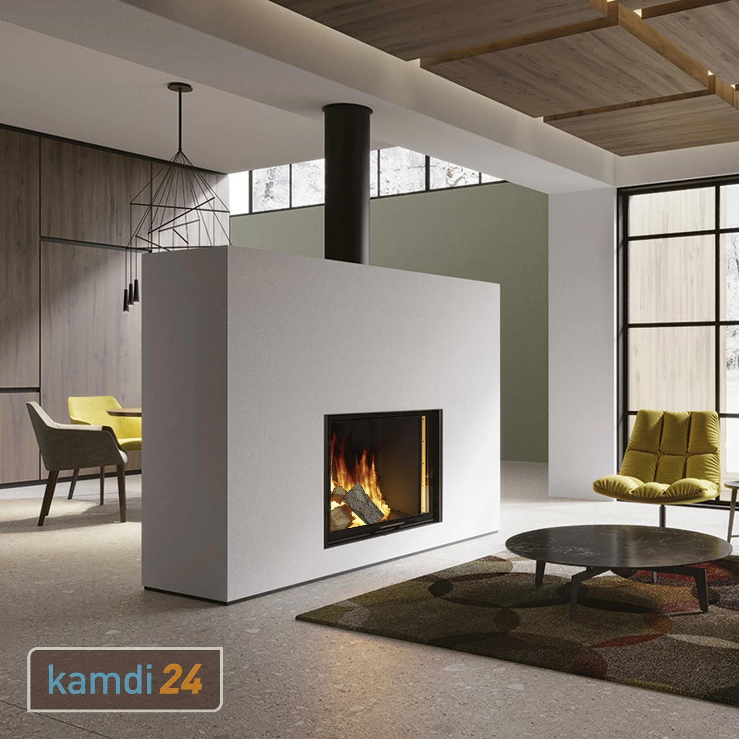 Edilkamin Windo 90 Kamineinsatz Feuerraum Schwarz 4 Edilkamin Windo 90 Kamineinsatz Feuerraum Schwarz – Bild 2