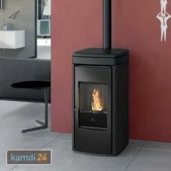 Edilkamin Yana Pelletofen Keramik Schwarz