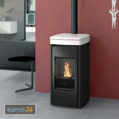 Edilkamin Yana Pelletofen Keramik Weiß