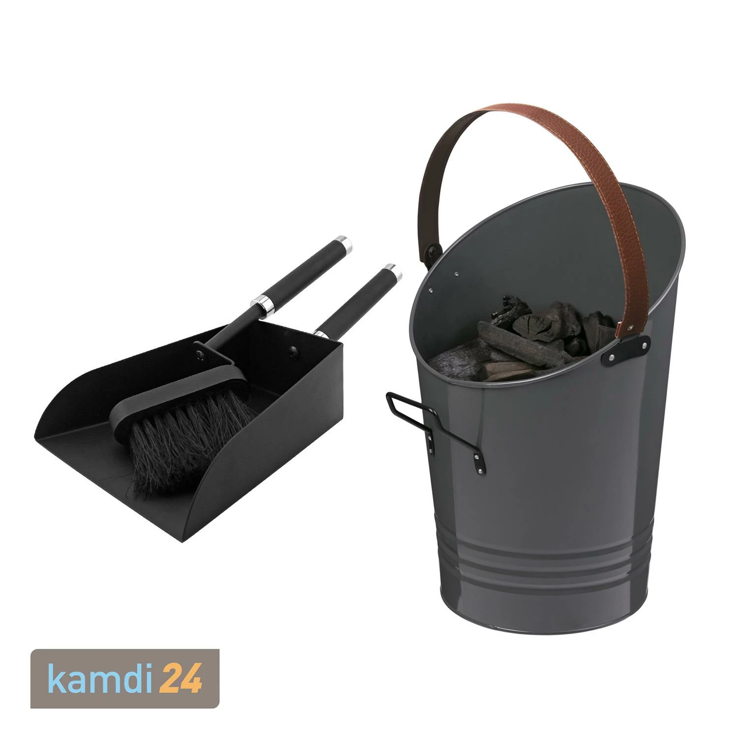 Everdure Kohleeimer + Handfeger-Set 3 Everdure Kohleeimer + Handfeger-Set