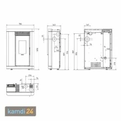 Extraflame Annabella AD EVO Pelletofen Stahl Tortora -Angebote Kamdi24 Store extraflame annabella ad evo pelletofen stahl tortora 24050 m 5