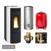 Extraflame Costanza Idro Wasserführender Pelletofen Weiß Komplett-Set Kombispeicher THKE 600 + 1 SWT