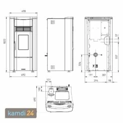 Extraflame Giusy Plus EVO 2.0 Pelletofen Stahl Schwarz -Angebote Kamdi24 Store extraflame giusy plus evo 20 pelletofen schwarz 24035 m 3
