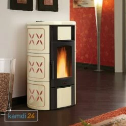 Extraflame Iside Idro H15 Wasserführender Pelletofen Majolika Amethyst