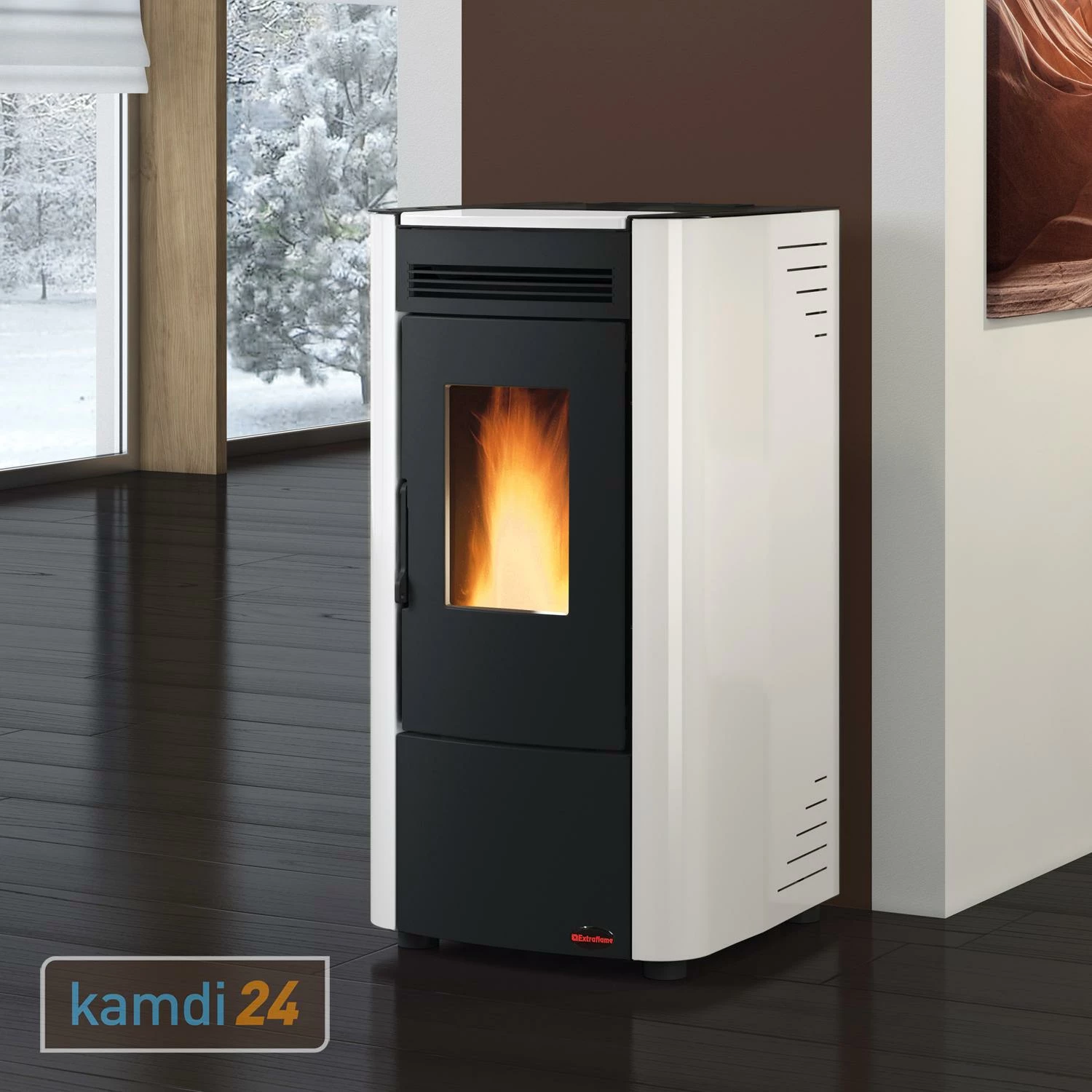 Extraflame Ketty EVO 2.0 Pelletofen Weiß 3 Extraflame Ketty EVO 2.0 Pelletofen Weiß