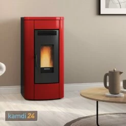 Extraflame Klaudia Pelletofen Stahl Bordeaux