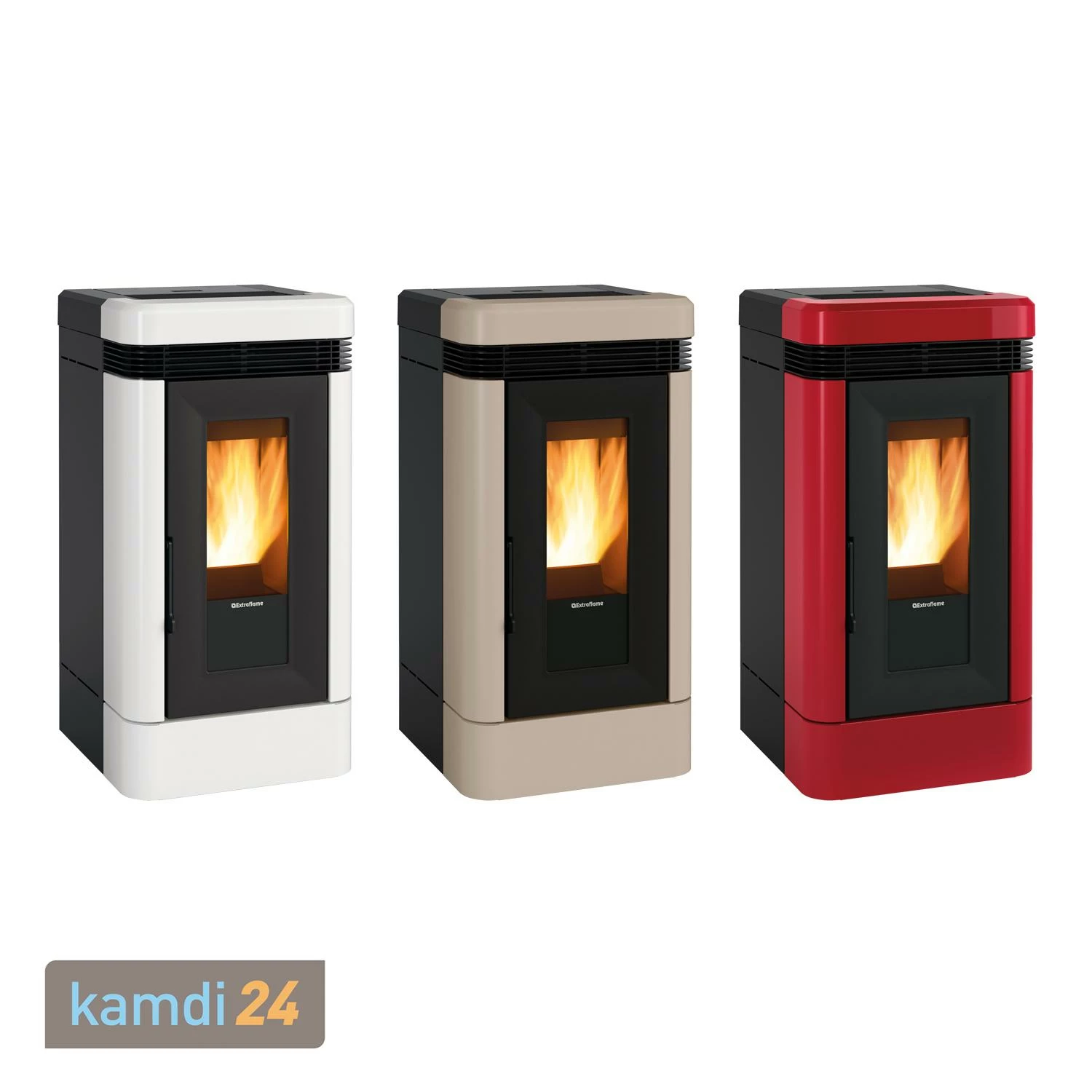 Extraflame Lucia Pelletofen Bordeaux 4 Extraflame Lucia Pelletofen Bordeaux – Bild 2