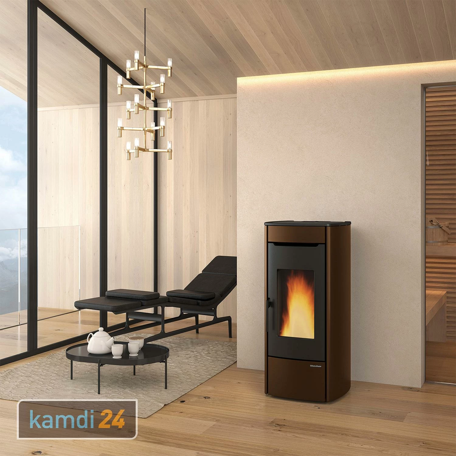 Extraflame Marina Idro H13 Wasserführender Pelletofen Stahl Bronze 7 Extraflame Marina Idro H13 Wasserführender Pelletofen Stahl Bronze – Bild 5