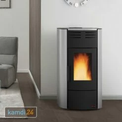 Extraflame Raffaella Idro H15 Wasserführender Pelletofen Stahl Hellgrau