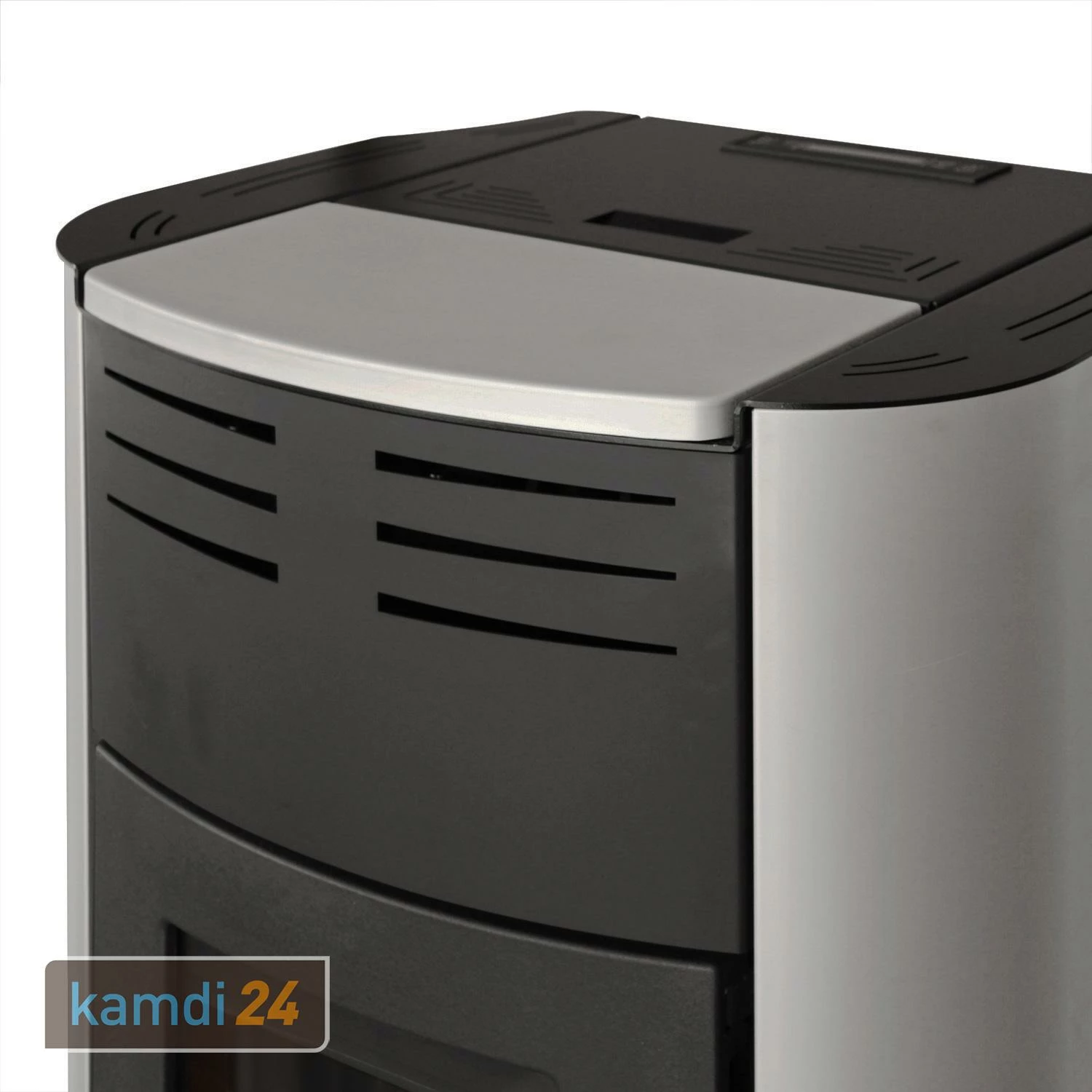 Extraflame Raffaella Idro H18 Wasserführender Pelletofen Stahl Hellgrau Komplett-Set Pufferspeicher TPSM 825 6 Extraflame Raffaella Idro H18 Wasserführender Pelletofen Stahl Hellgrau Komplett-Set Pufferspeicher TPSM 825 – Bild 4