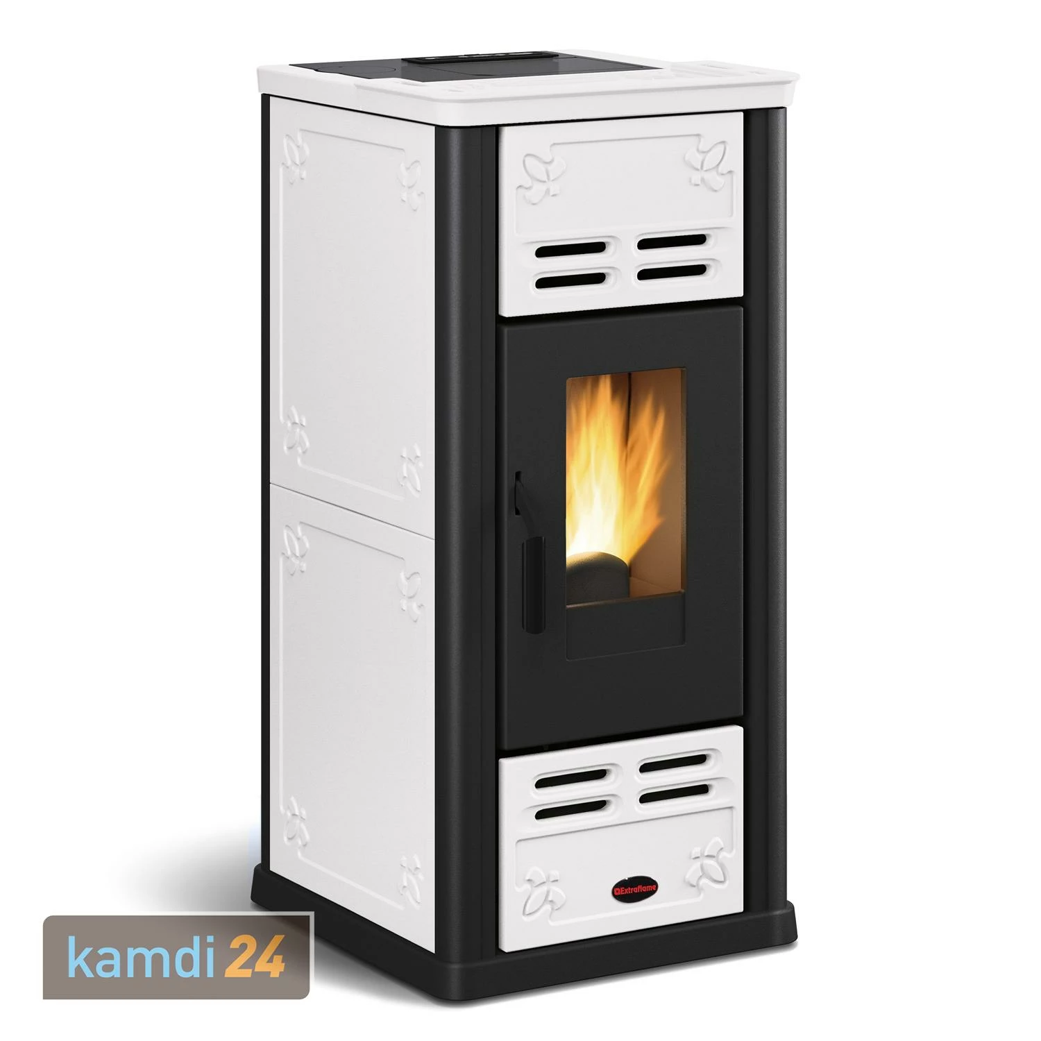 Extraflame Serafina Lux EVO Pelletofen Weiß 4 Extraflame Serafina Lux EVO Pelletofen Weiß – Bild 2