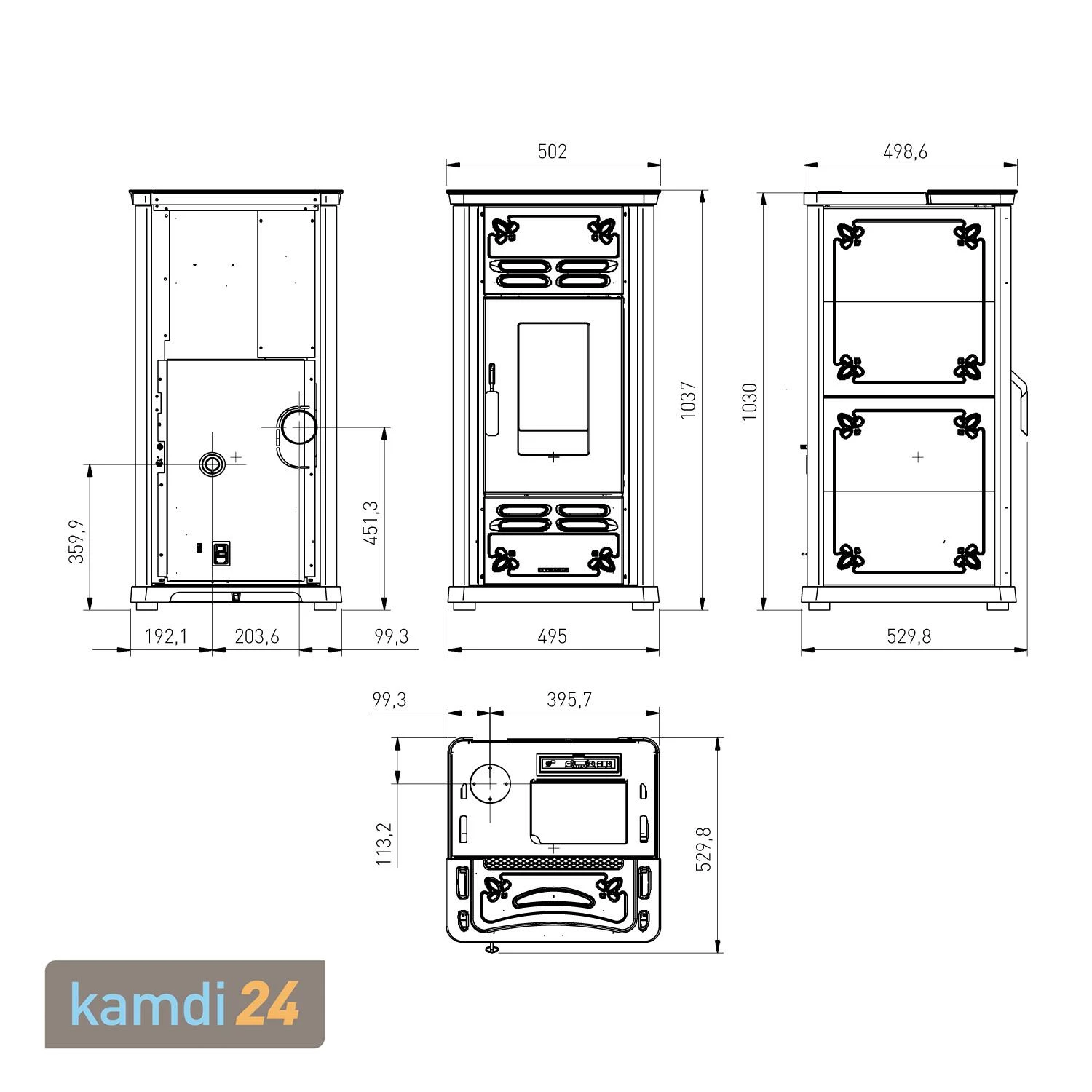 Extraflame Serafina Lux EVO Pelletofen Weiß 6 Extraflame Serafina Lux EVO Pelletofen Weiß – Bild 4