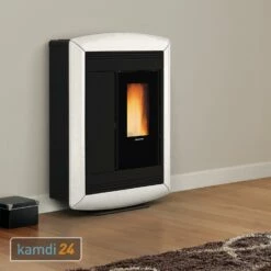 Extraflame Souvenir Lux EVO Pelletofen Majolika Weiß