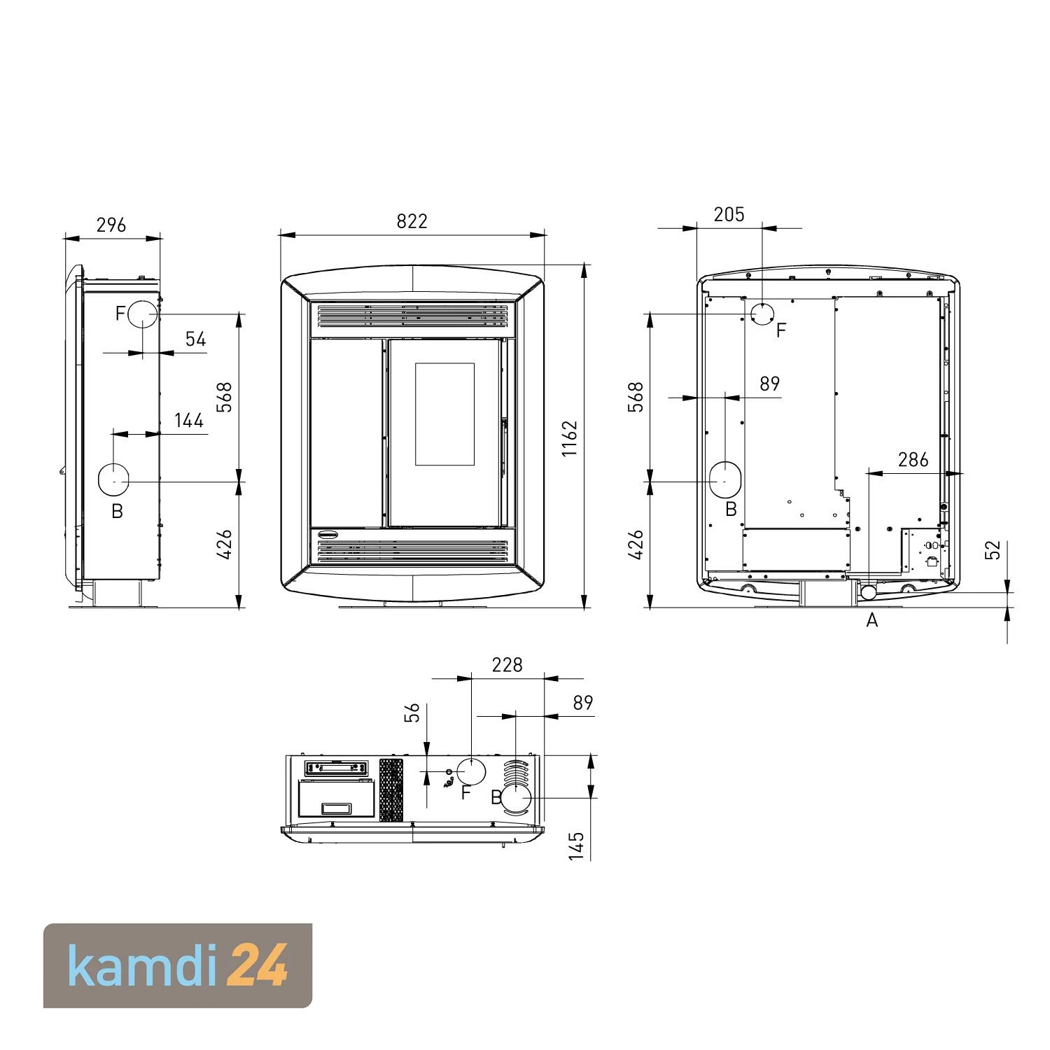 Extraflame Souvenir Lux Pelletofen Tortora 5 Extraflame Souvenir Lux Pelletofen Tortora – Bild 3