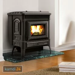 Extraflame Teodora Evo Pelletofen Gusseisen Schwarz