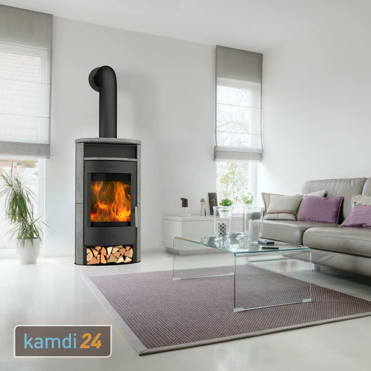 Fireplace Jakarta Kaminofen Stahl Schwarz | Speckstein 8 Fireplace Jakarta Kaminofen Stahl Schwarz | Speckstein – Bild 6