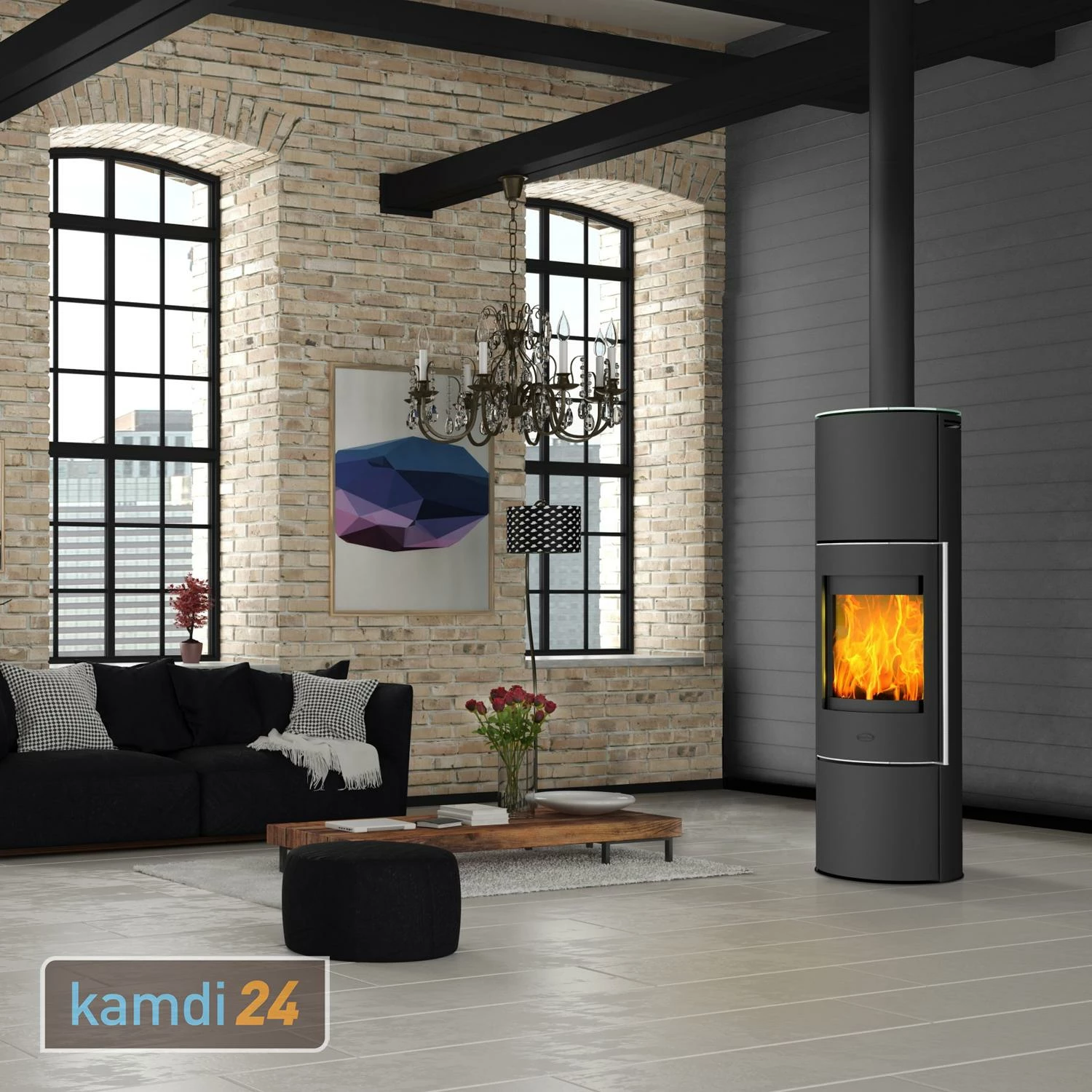 Fireplace Perondi Kaminofen RLU Stahl Schwarz | Topplatte Glas 8 Fireplace Perondi Kaminofen RLU Stahl Schwarz | Topplatte Glas – Bild 6