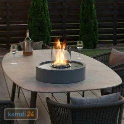 GRDN Circle L Tischkamin Anthrazit