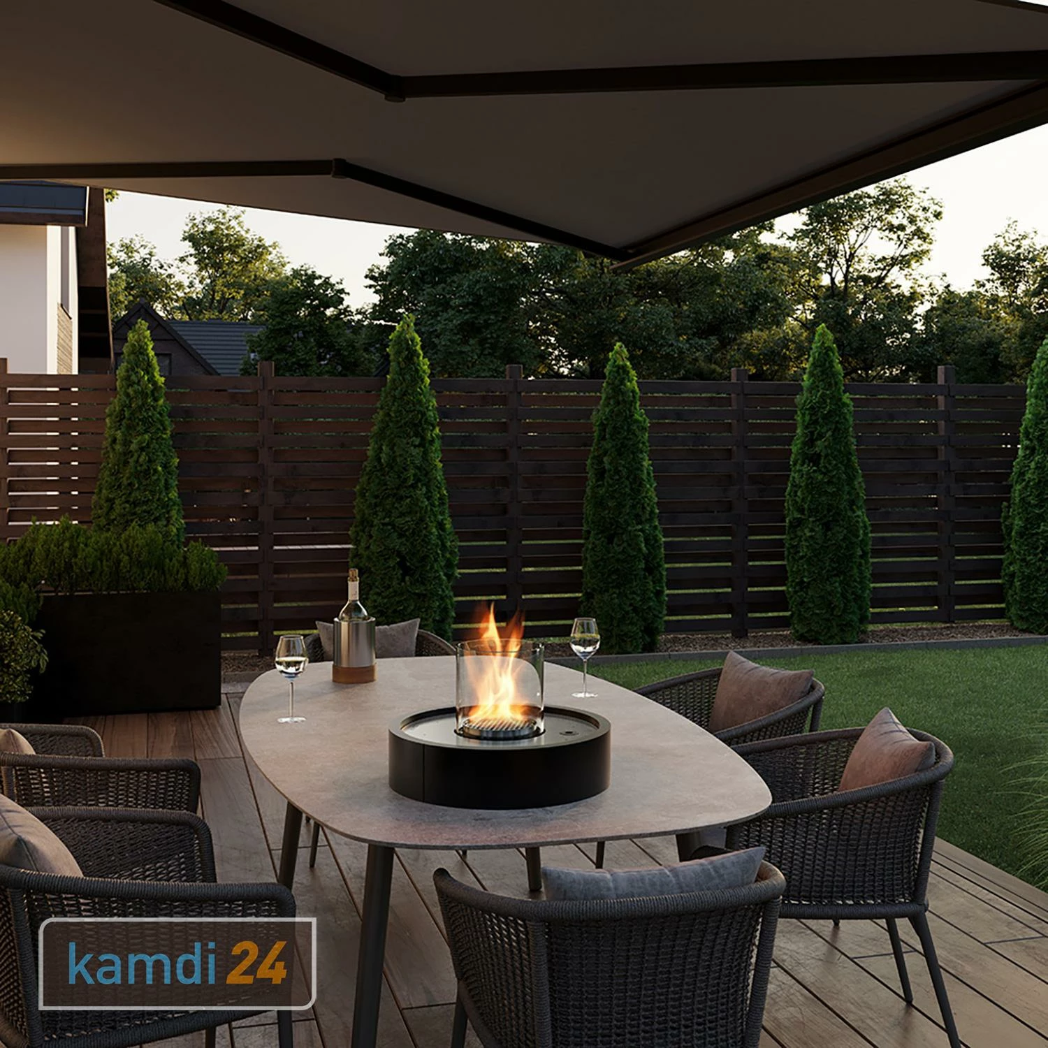 GRDN Circle L Tischkamin Schwarz 6 GRDN Circle L Tischkamin Schwarz – Bild 4