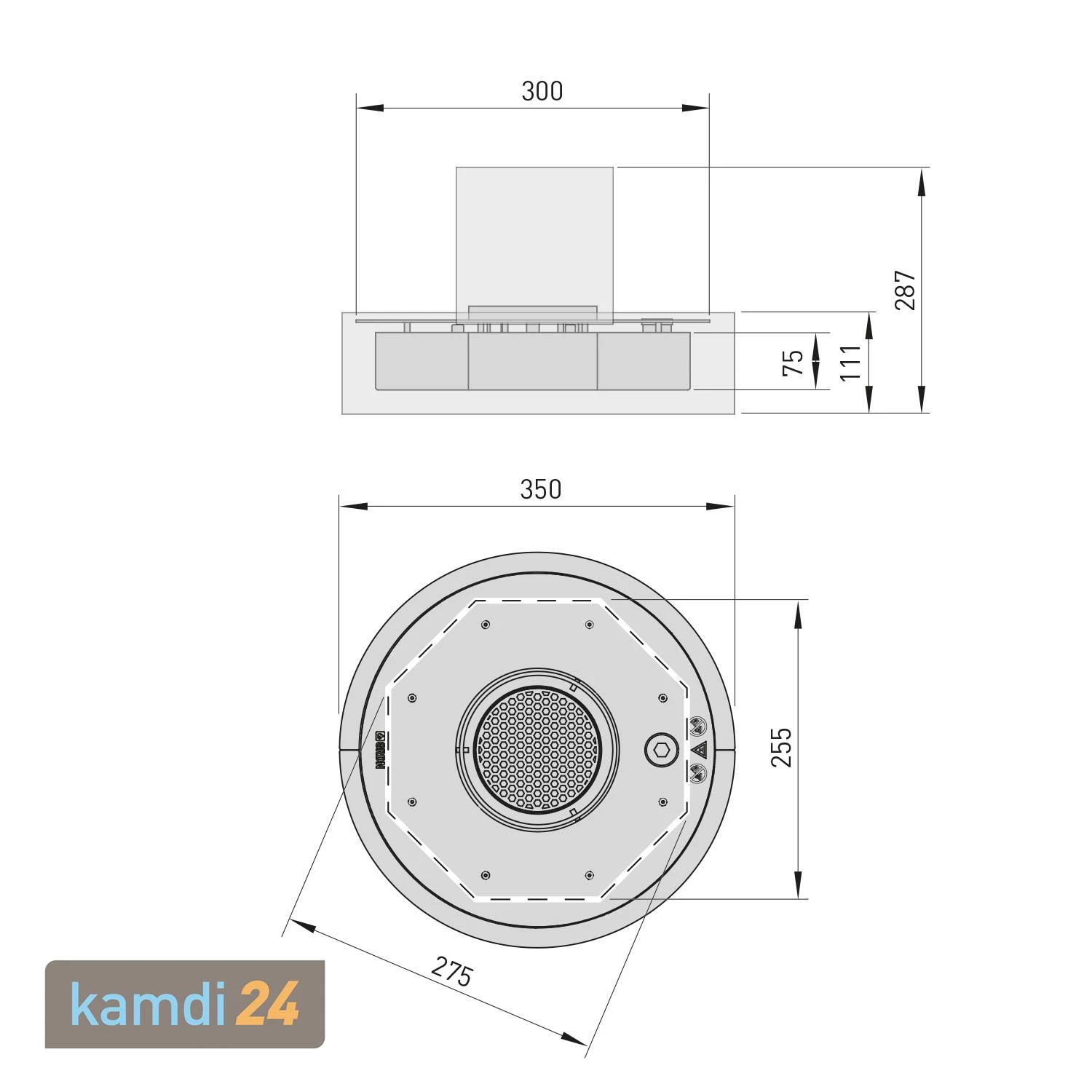 GRDN Circle M Tischkamin Anthrazit 12 GRDN Circle M Tischkamin Anthrazit – Bild 10
