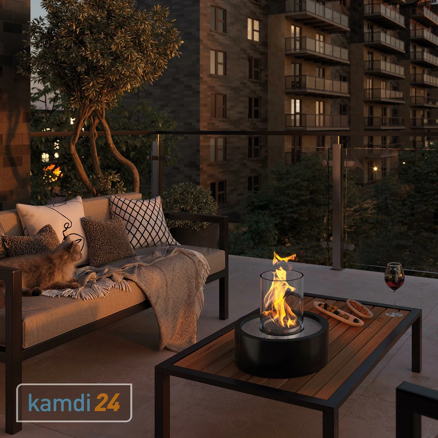 GRDN Circle M Tischkamin Schwarz 7 GRDN Circle M Tischkamin Schwarz – Bild 5